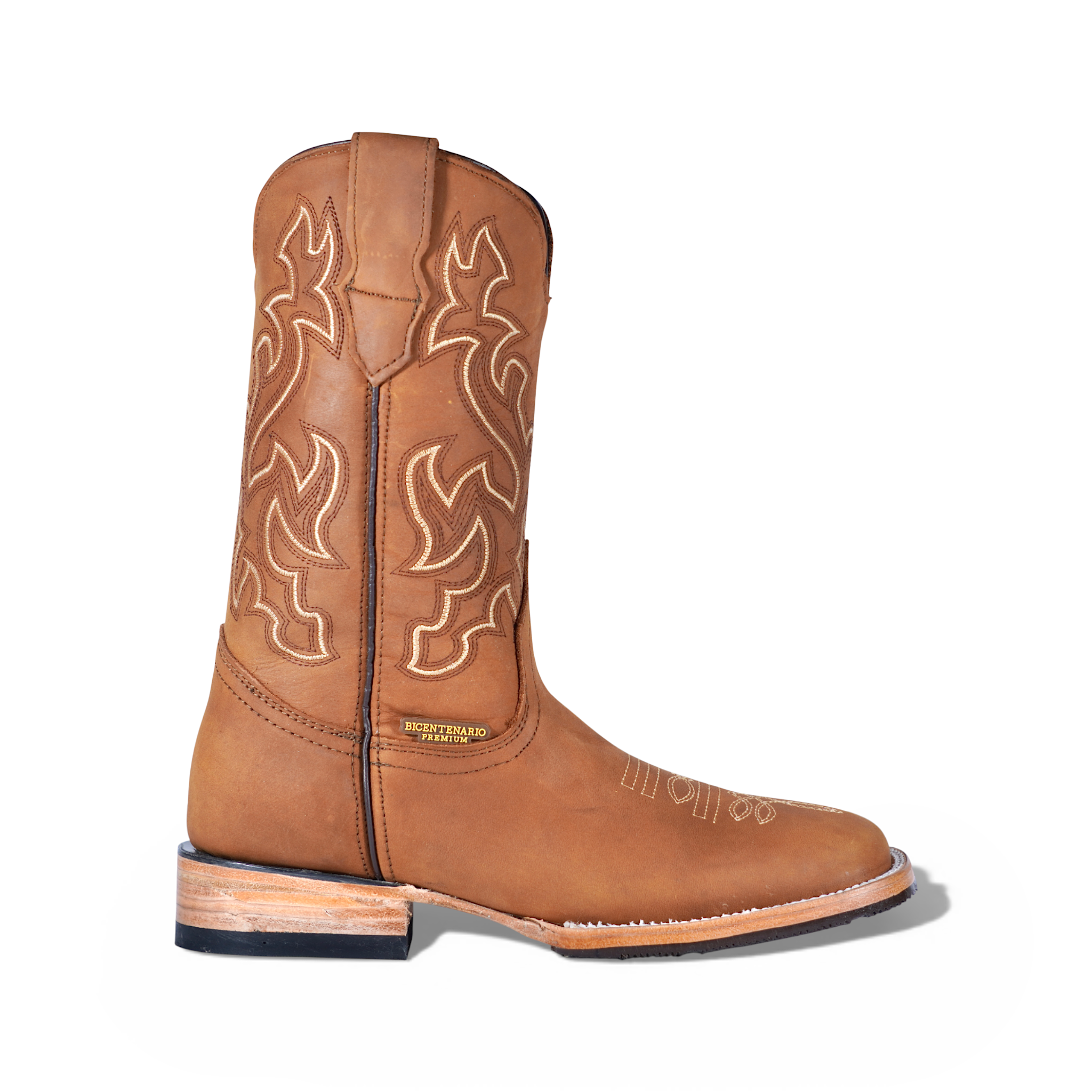 Bota Vaquera Con Suela De Vaqueta En Piel Crazy