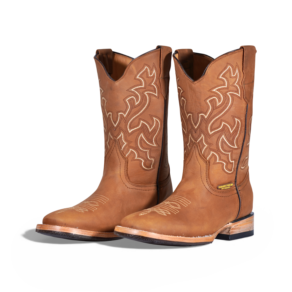 Bota Vaquera Con Suela De Vaqueta En Piel Crazy