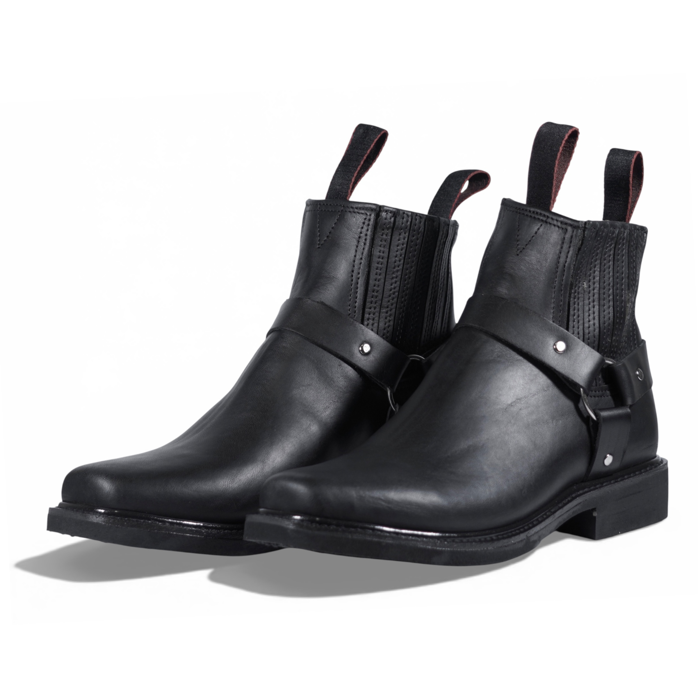 Botín Casual Con Argolla Punta Cuadrada de Rodeo Vaquero