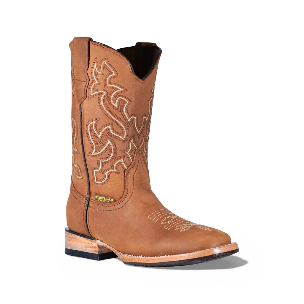 Bota Vaquera Con Suela De Vaqueta En Piel Crazy