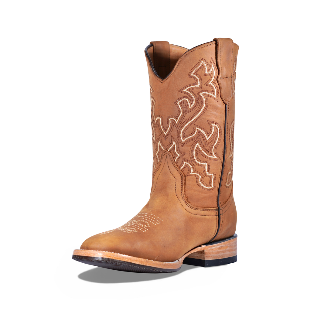 Bota Vaquera Con Suela De Vaqueta En Piel Crazy