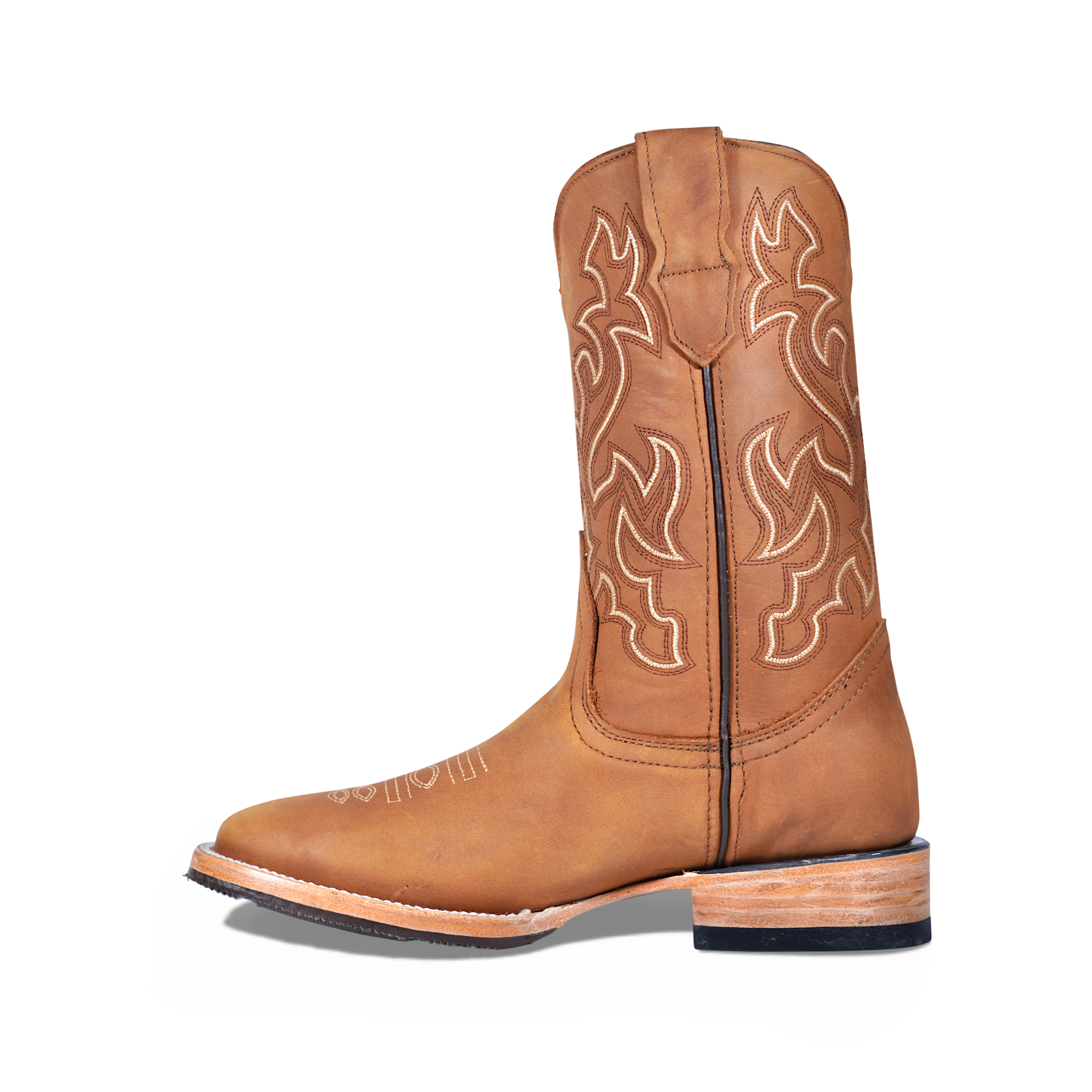 Bota Vaquera Con Suela De Vaqueta En Piel Crazy